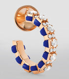 MARLI New York rose gold hoop earrings lapis lazuli diamonds - British product