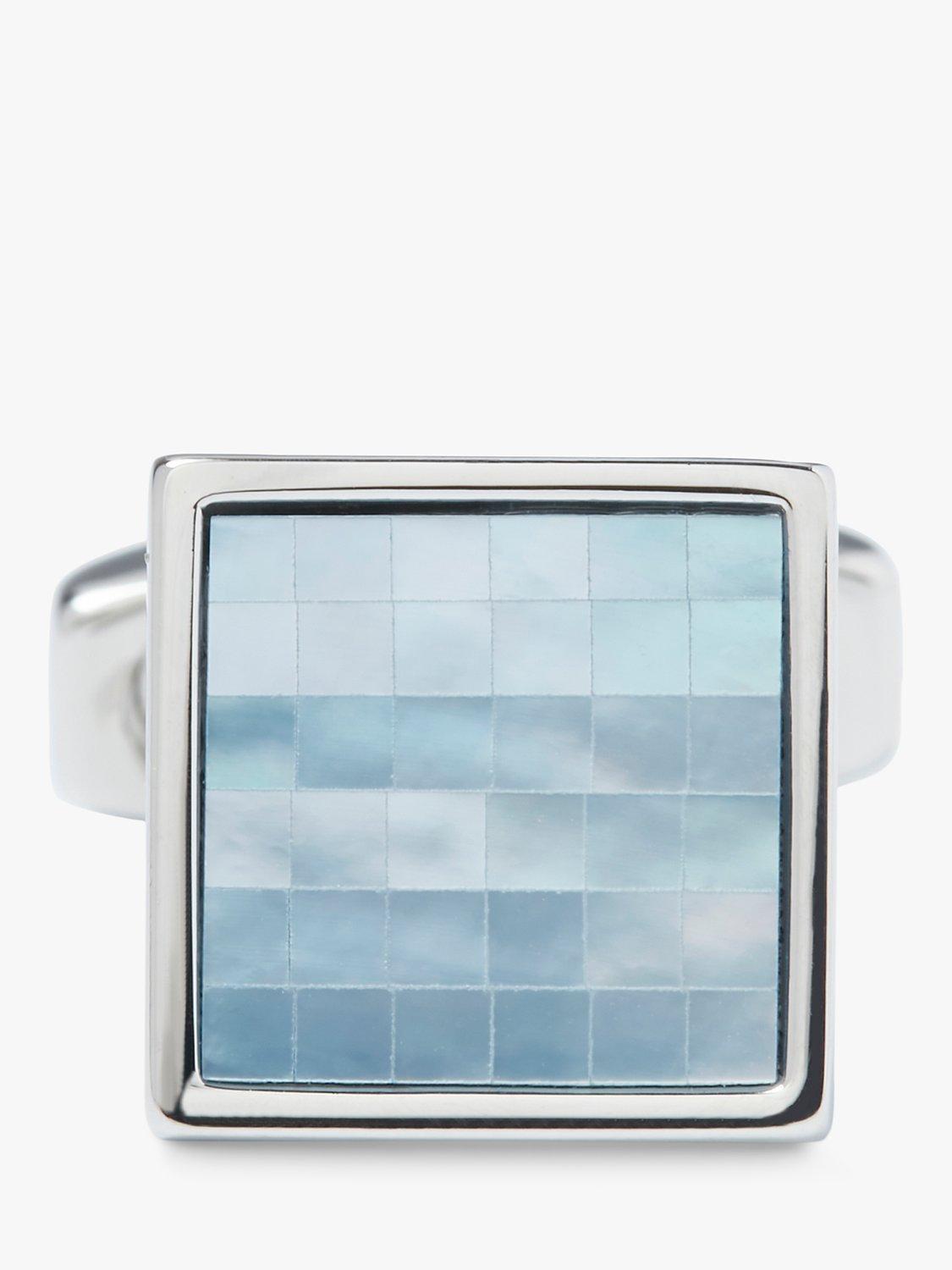 Simon Carter Mother of Pearl cufflinks chequerboard design - British product