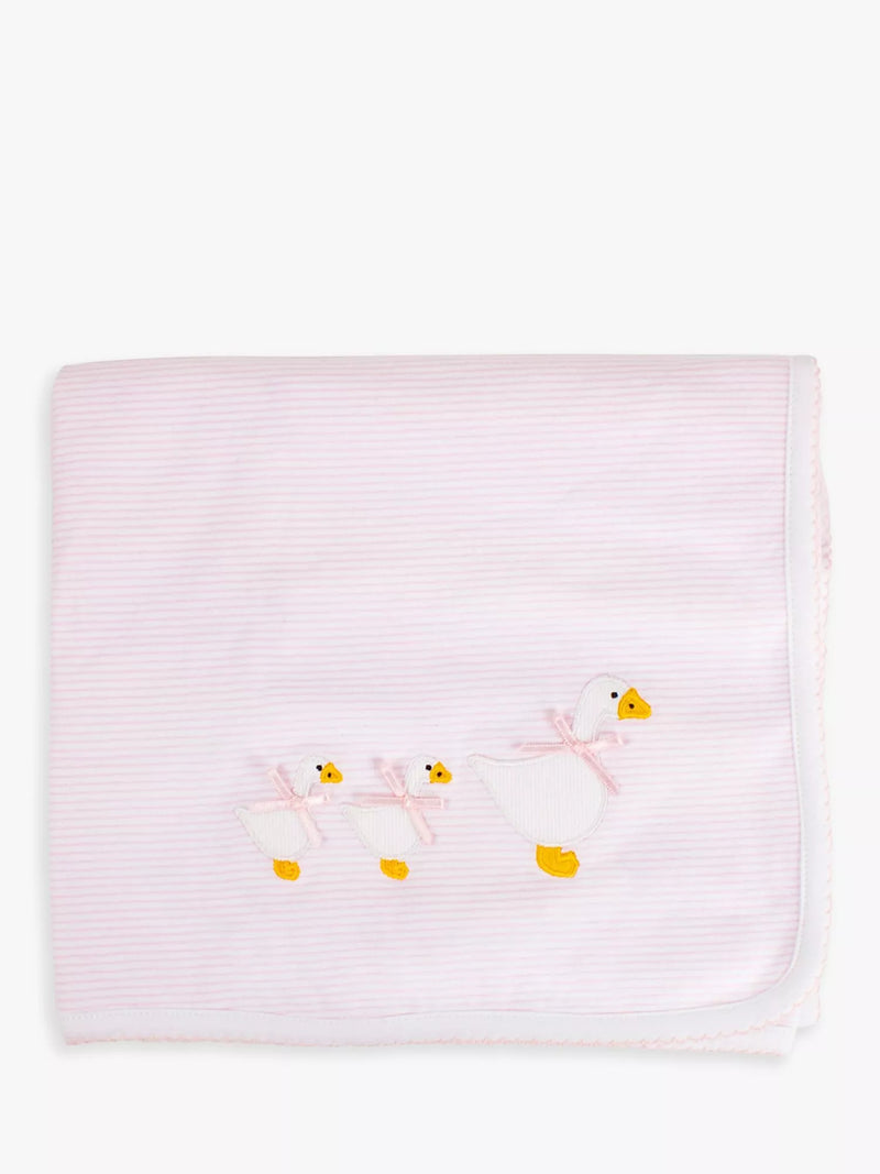 Trotters baby blanket Jemima Duck Pink/White (British brand)