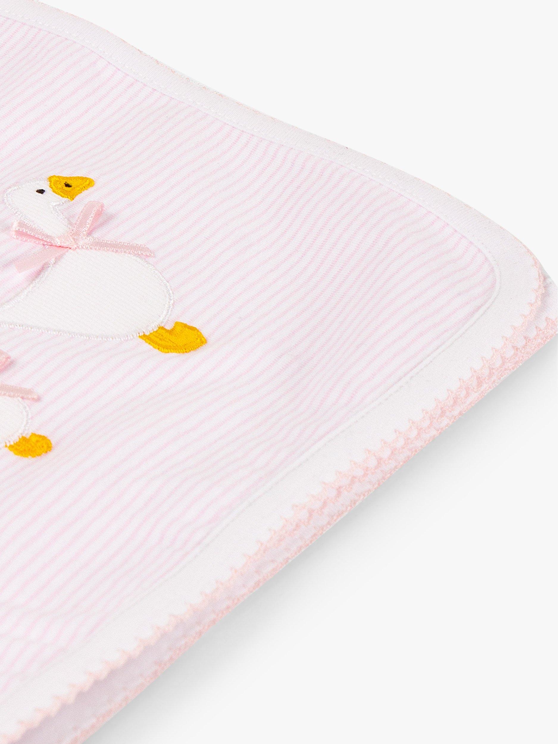 Trotters baby blanket Jemima Duck Pink/White (British brand)