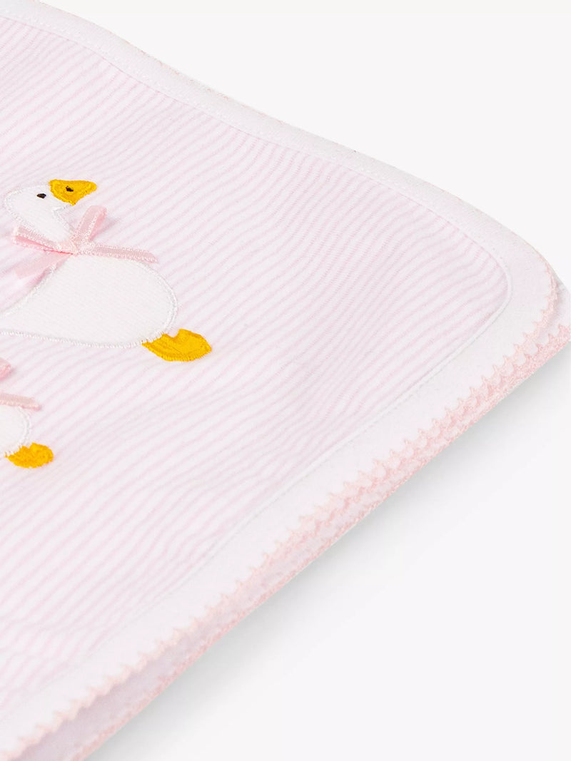 Trotters baby blanket Jemima Duck Pink/White (British brand)
