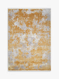 Gooch Luxury distressed Kazak rug in gold, 230x160cm (British brand)