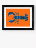 EAST END PRINTS Alice Straker 'Lobster on Orange' Framed Print