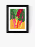 EAST END PRINTS Anek 'Chard' Framed Print - Black Frame 56 x 46cm