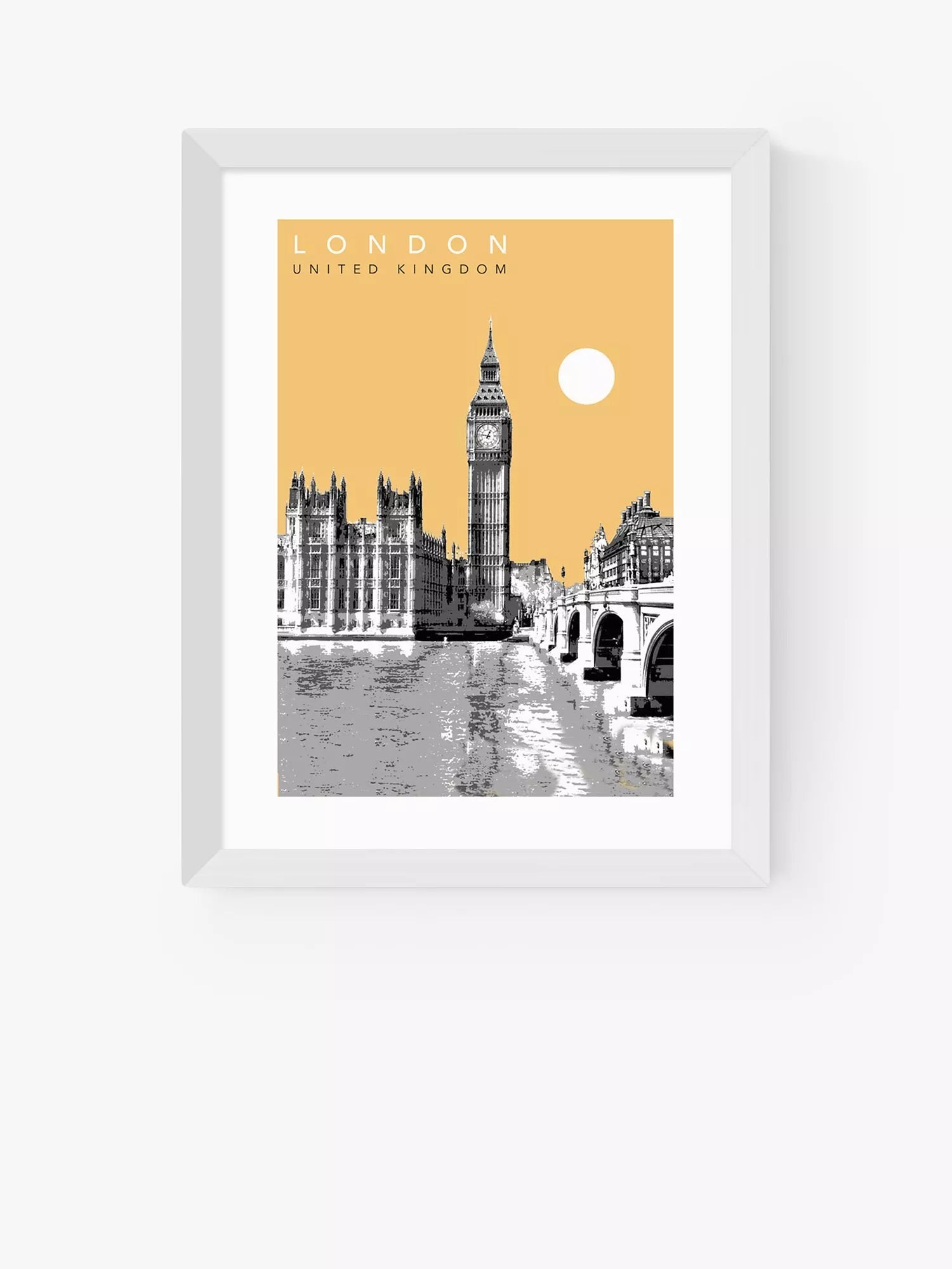 EAST END PRINTS Becks Norf Design London Framed Print 25x30cm