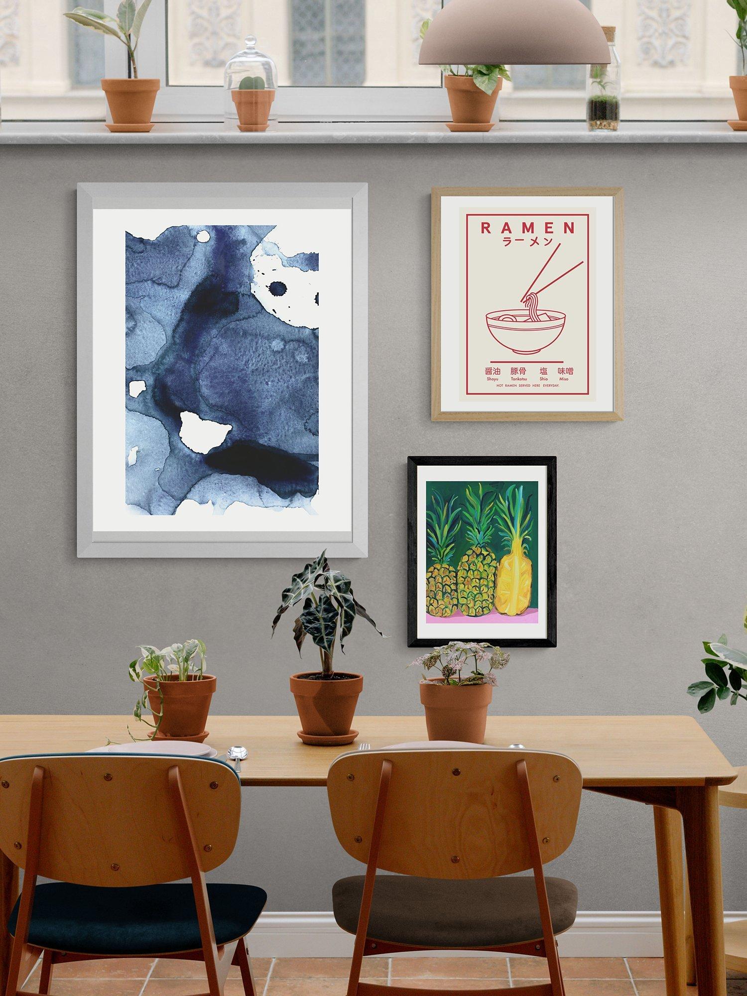 East End Prints framed abstract ink print 30x40cm - British product