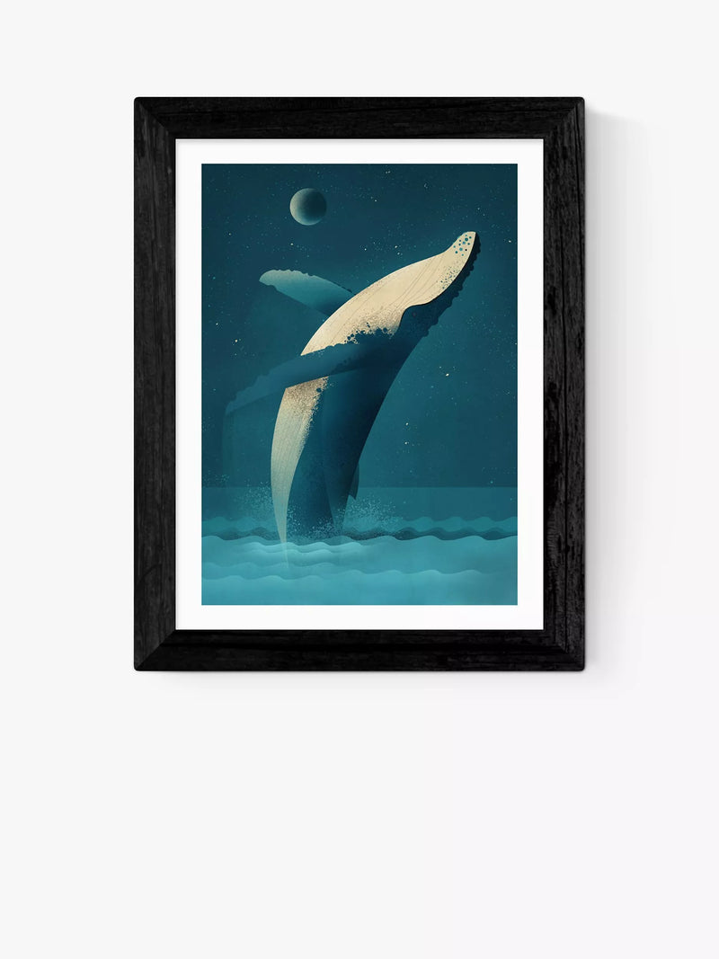 EAST END PRINTS framed humpback whale print 25x30cm, UK version