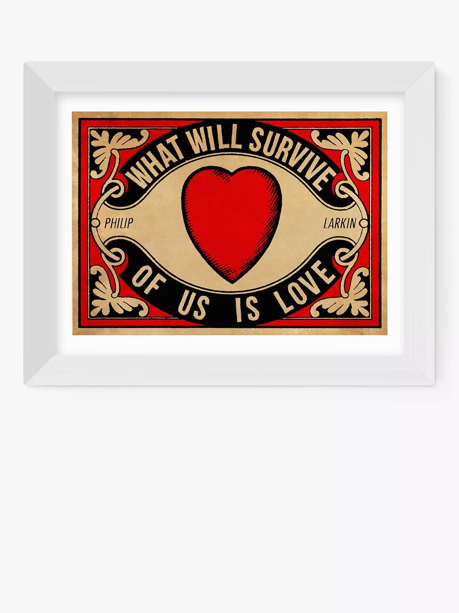 EAST END PRINTS Indieprints Arundel Tomb - Love Framed Print 25x30cm