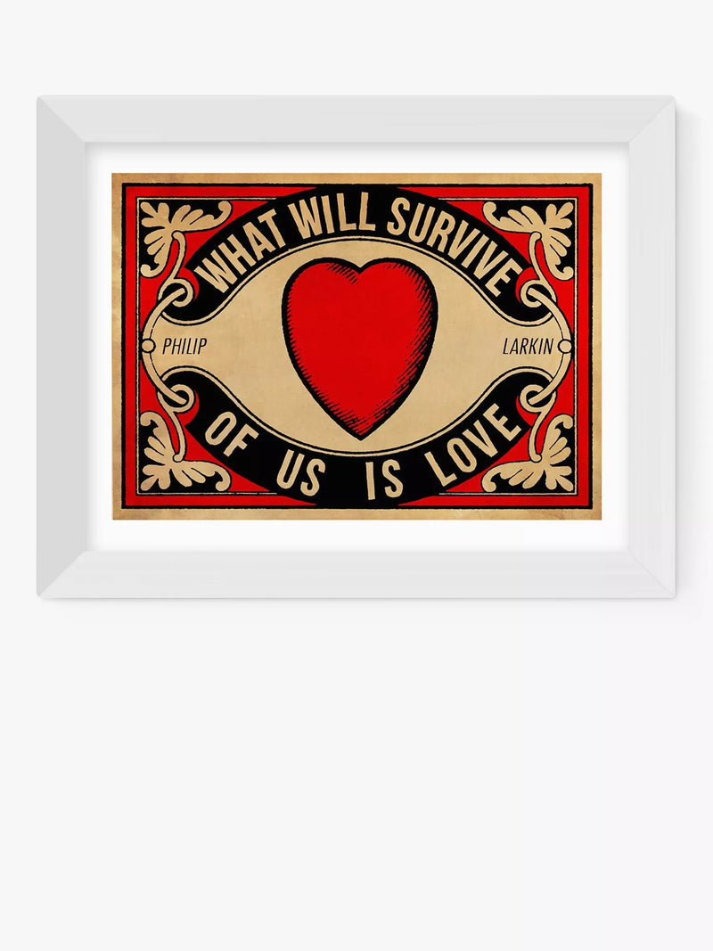 EAST END PRINTS Indieprints Arundel Tomb - Love Framed Print 25x30cm