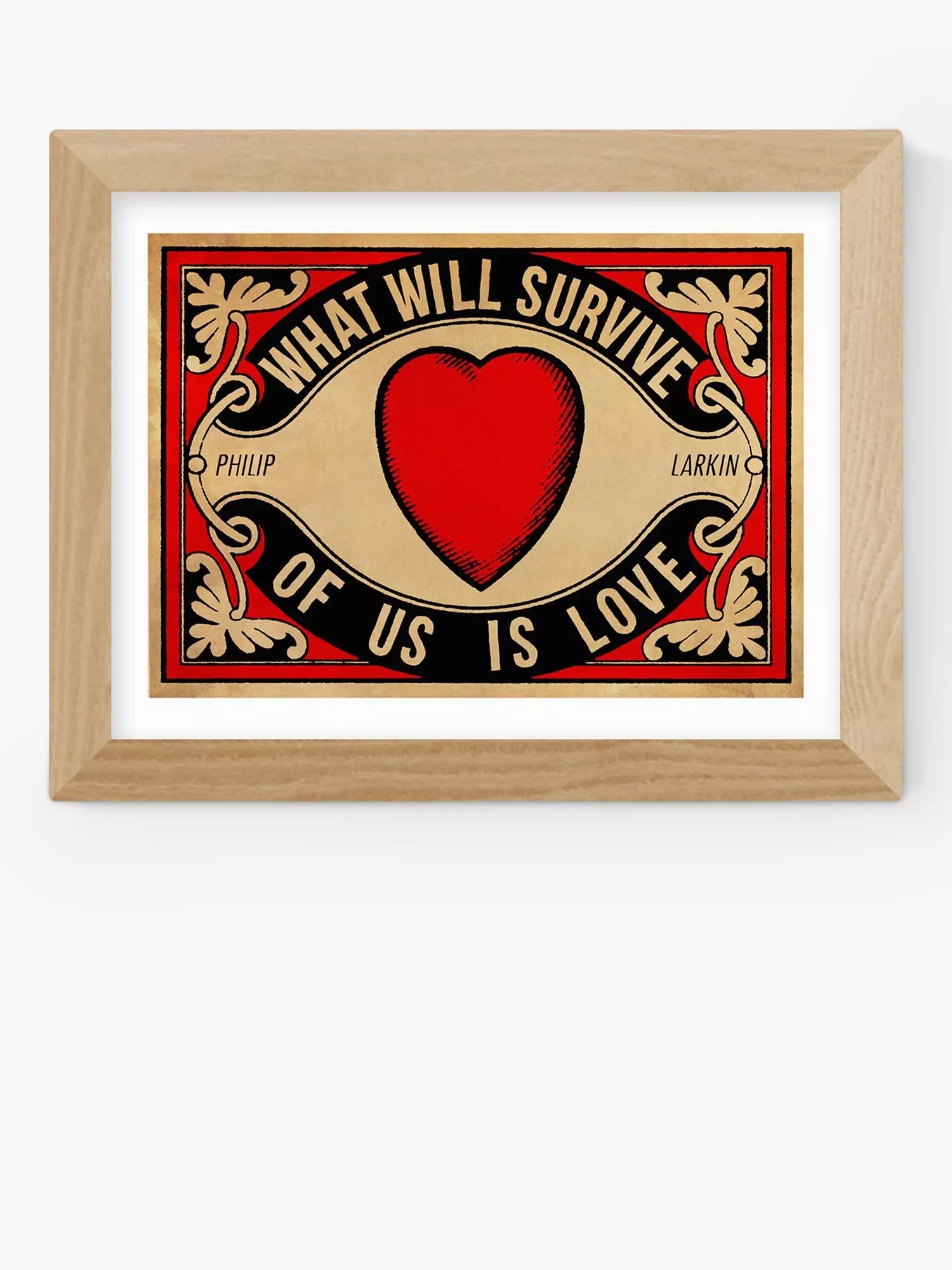 EAST END PRINTS Indieprints Arundel Tomb - Love Framed Print 25x30cm