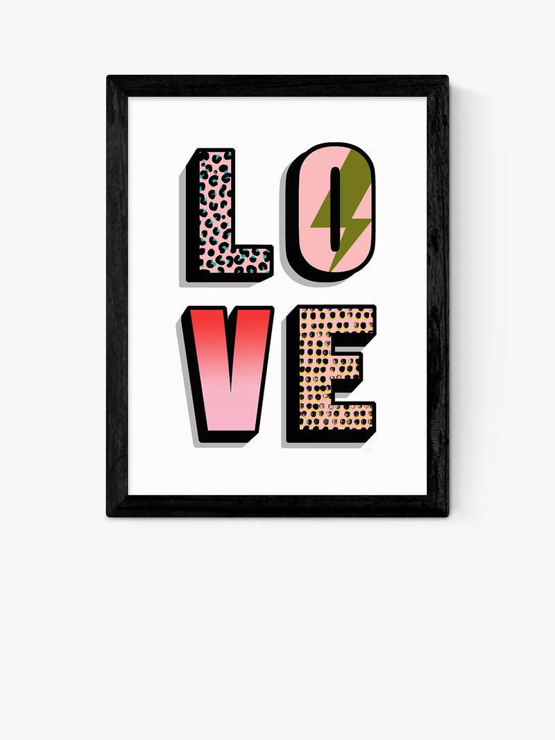 EAST END PRINTS Nichola Cowdery 'Love' Framed Print 30x40cm