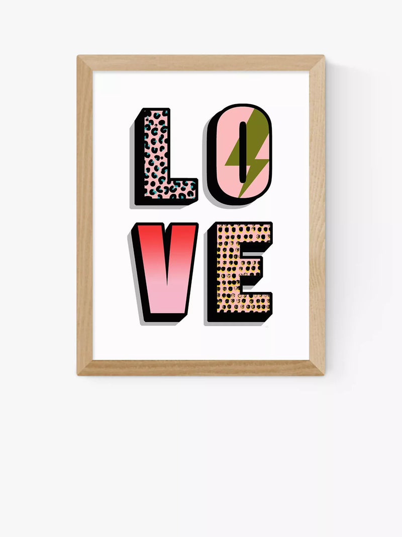EAST END PRINTS Nichola Cowdery 'Love' Framed Print 30x40cm