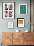 EAST END PRINTS love typographic framed print 30x40cm - British product