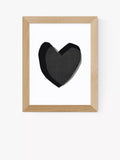 EAST END PRINTS Seventy Tree Monochrome Heart Framed Print 30x40cm