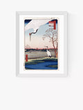 EAST END PRINTS Ando Hiroshige 'One Hundred Famous Views of Edo' Cranes Framed Print 25x30cm