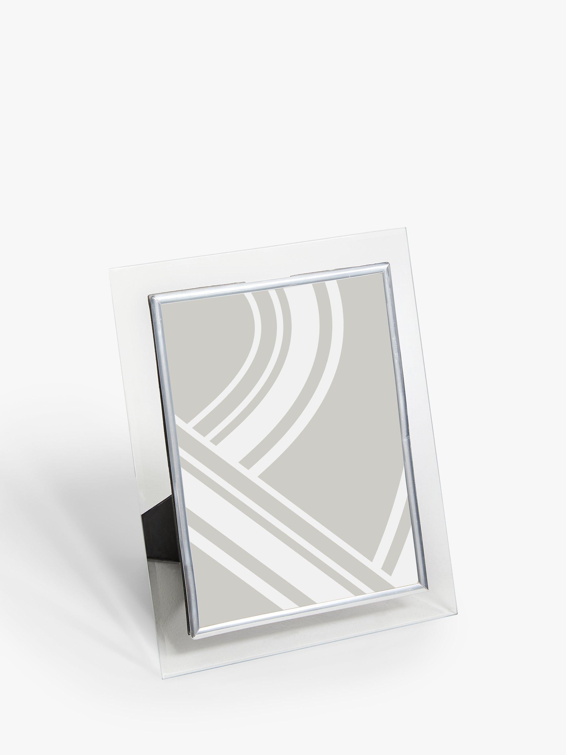 John Lewis Glass Border Photo Frame Clear Silver, UK version