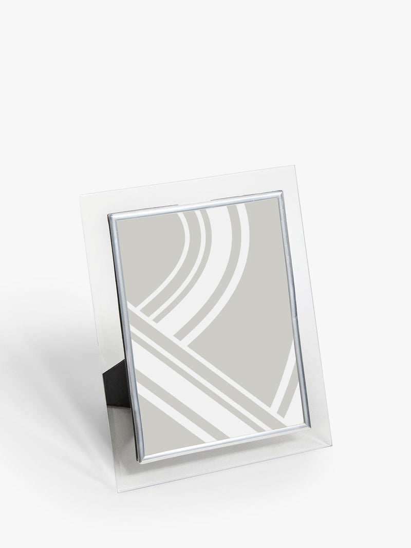 John Lewis Glass Border Photo Frame Clear Silver, UK version