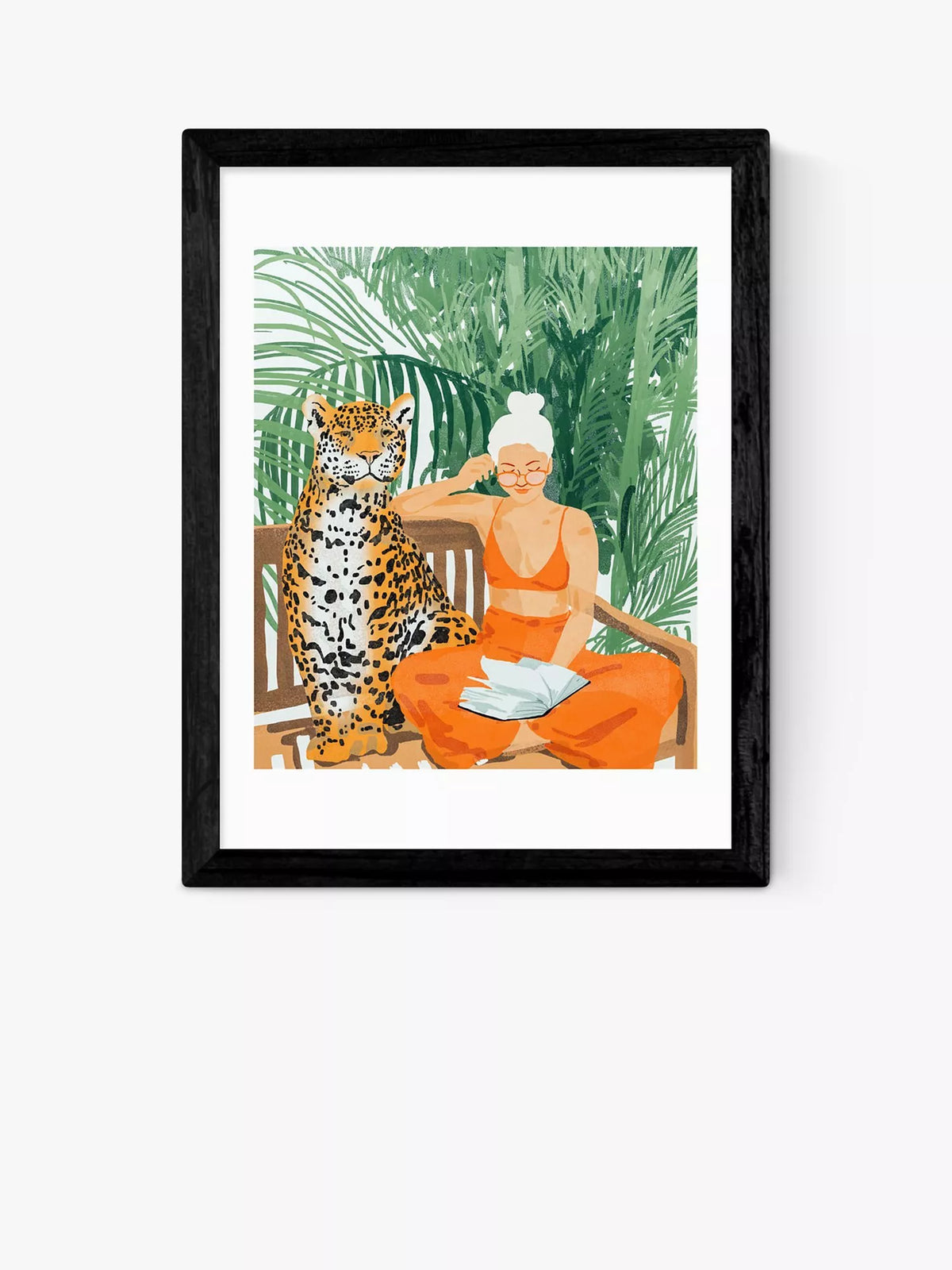 East End Prints Jungle Vacay framed print 25x30cm UK version