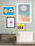 East End Prints lotus framed print 25x30cm - British product