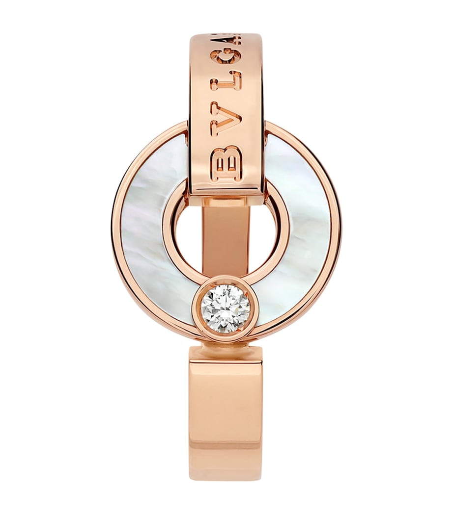 Bvlgari BVLGARI ring rose gold diamond mother of pearl - British product