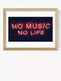 East End Prints framed print No Music No Life 25x30cm, UK version