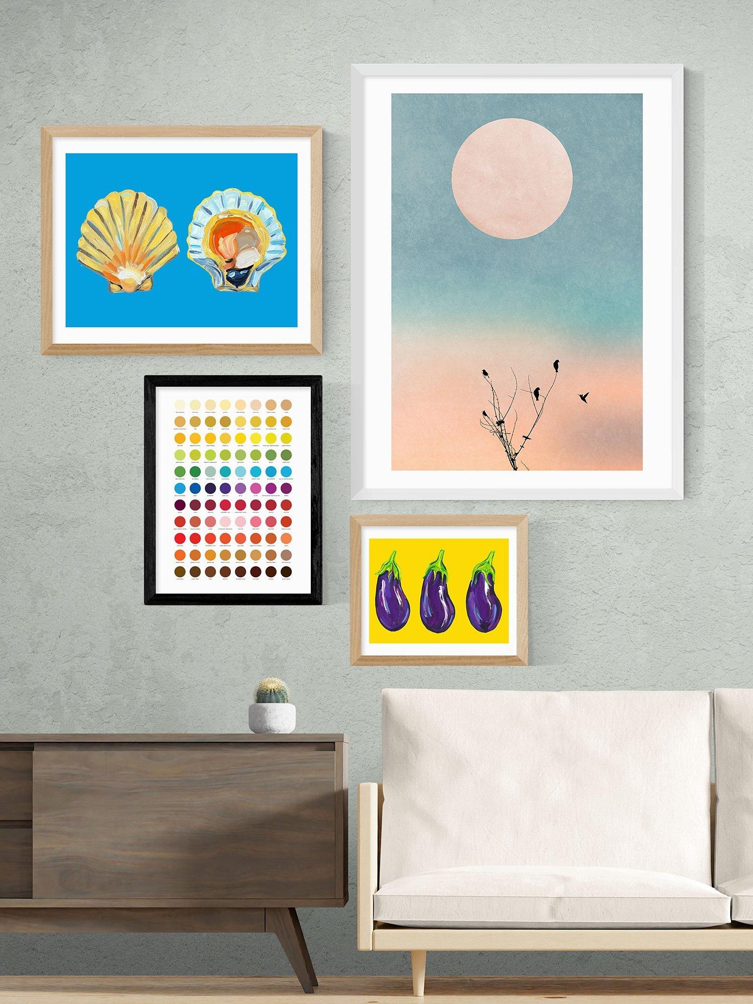 EAST END PRINTS Limbo and Ginger colour chart framed print, imported from the UK