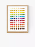EAST END PRINTS Limbo and Ginger Colour Chart Framed Print 25x30cm