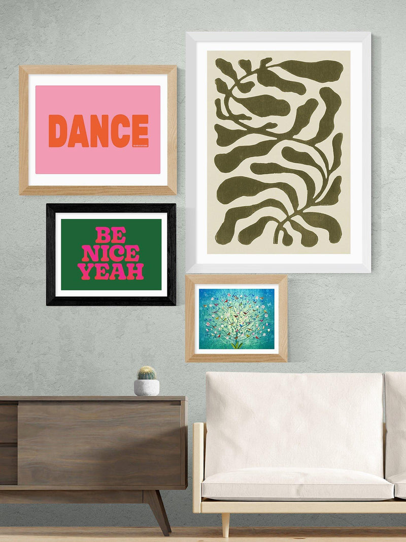East End Prints framed print Be Nice Yeah 40x50cm, imported from the UK