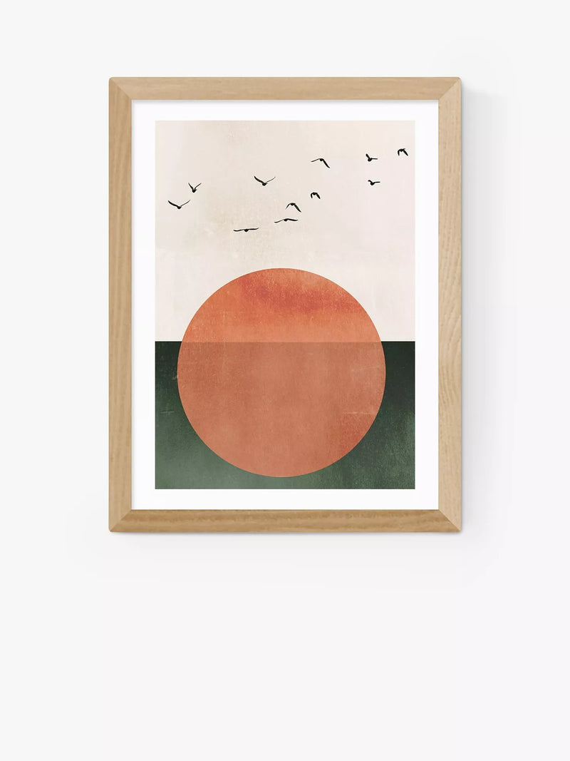EAST END PRINTS Kubistika 'Rising' Framed Print 25x30cm