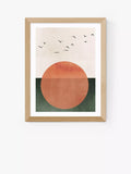 EAST END PRINTS Kubistika 'Rising' Framed Print 25x30cm