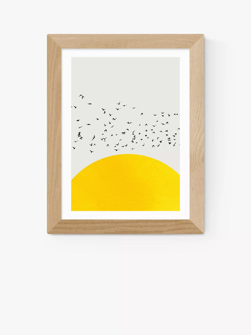 EAST END PRINTS Kubistika birds framed print 25x30cm - British product