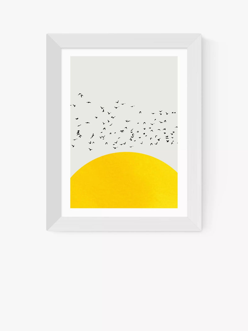 EAST END PRINTS Kubistika 'A Thousand Birds' Framed Print 25x30cm