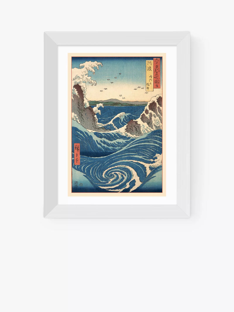 EAST END PRINTS Ando Hiroshige 'Stormy Sea' Framed Print 25x30cm