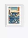 EAST END PRINTS Ando Hiroshige 'Stormy Sea' Framed Print 25x30cm