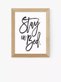 EAST END PRINTS Stay in Bed framed print 25x30cm (British brand)