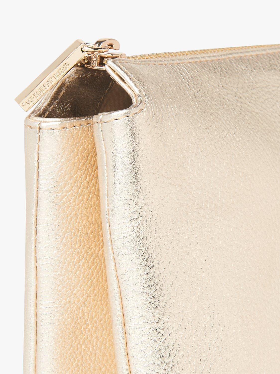 Whistles Elita leather double pouch clutch bag (British brand)