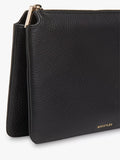 Whistles leather double pouch black - British product