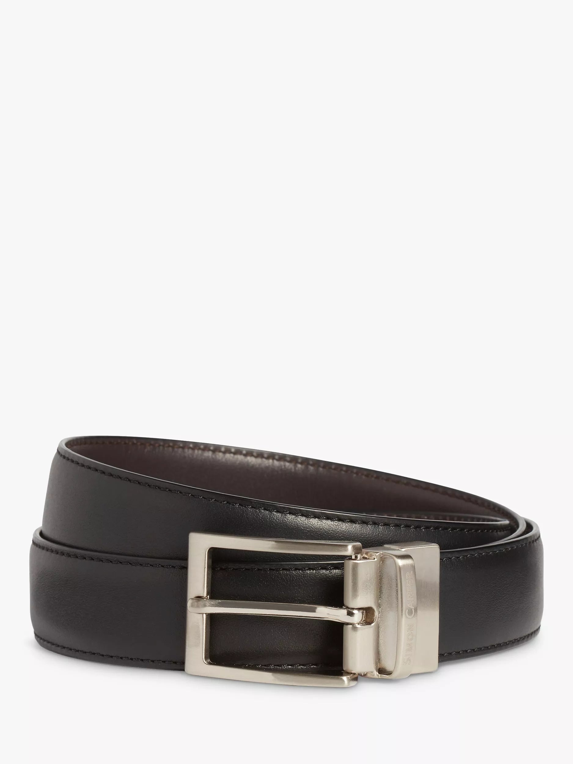 Simon Carter leather reversible belt black brown - UK version