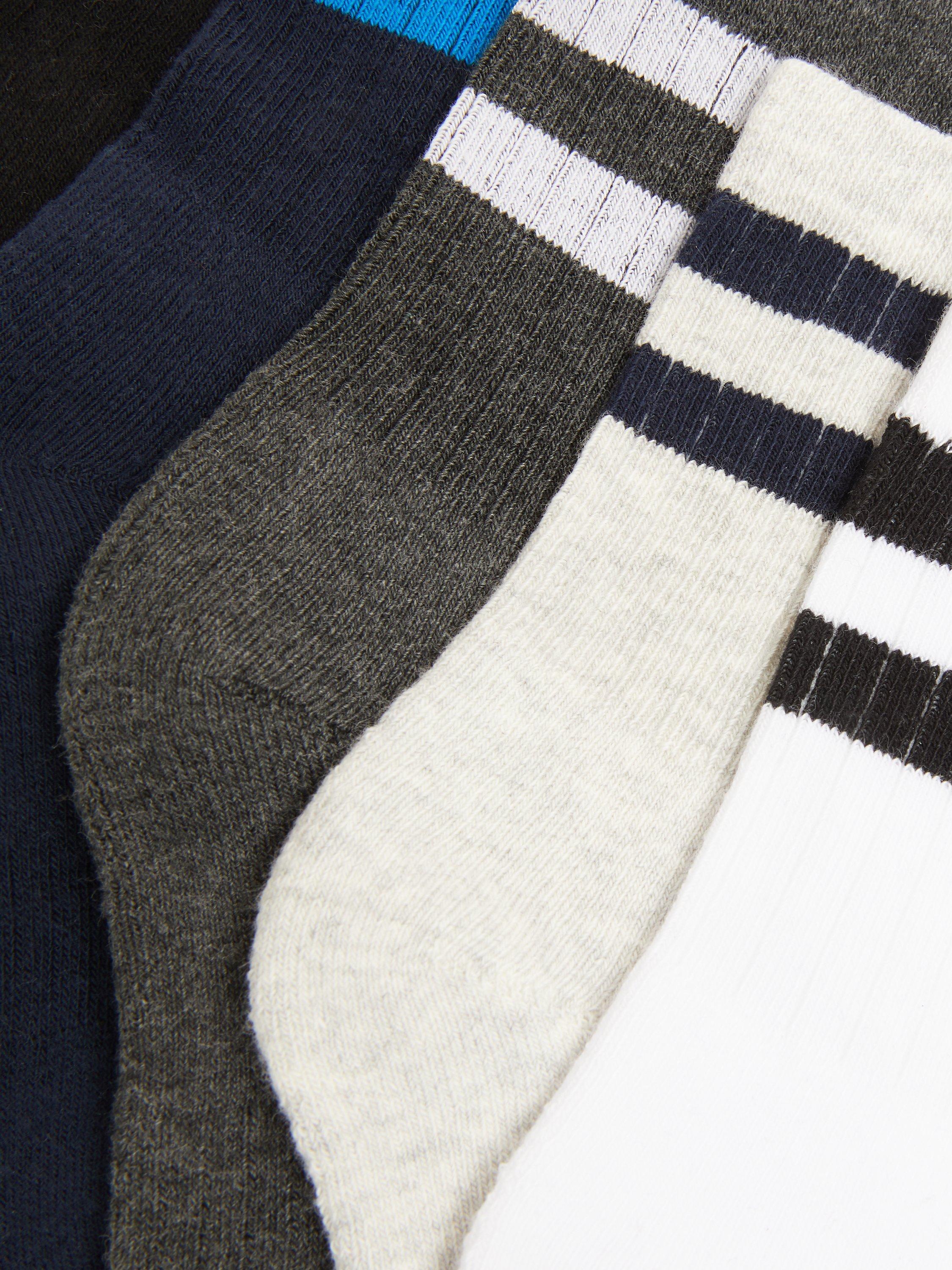 John Lewis kids sport socks blue multi stripe pack of 5 - British product