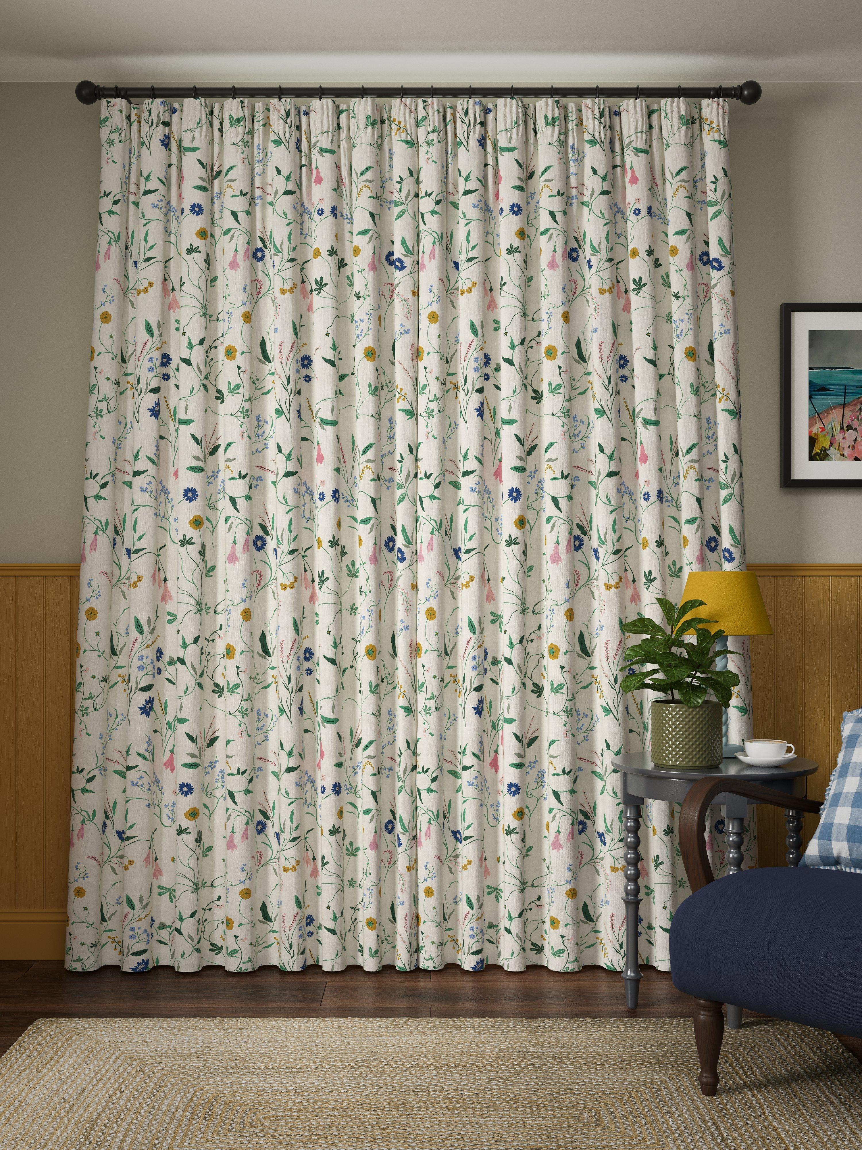 John Lewis Foxlease print blackout thermal curtains pair 117x137cm, UK version