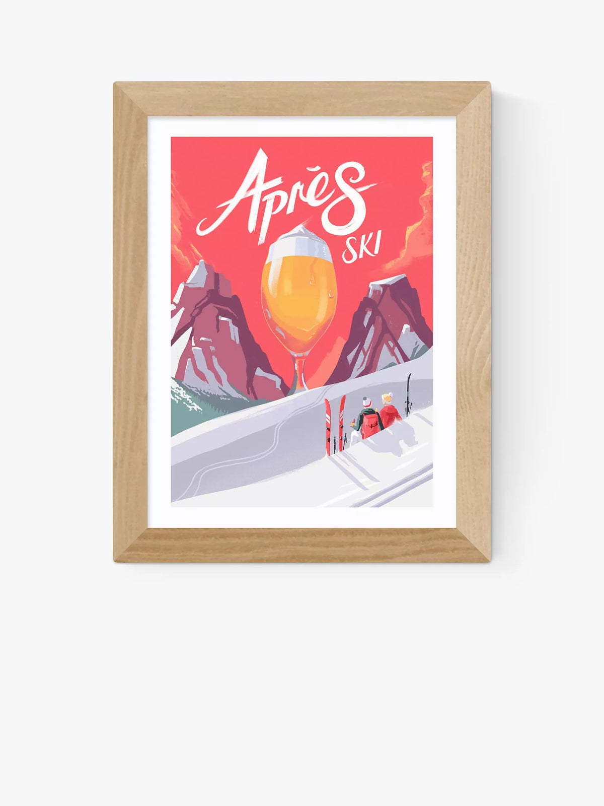 East End Prints Après Ski framed print 25x30cm, UK version