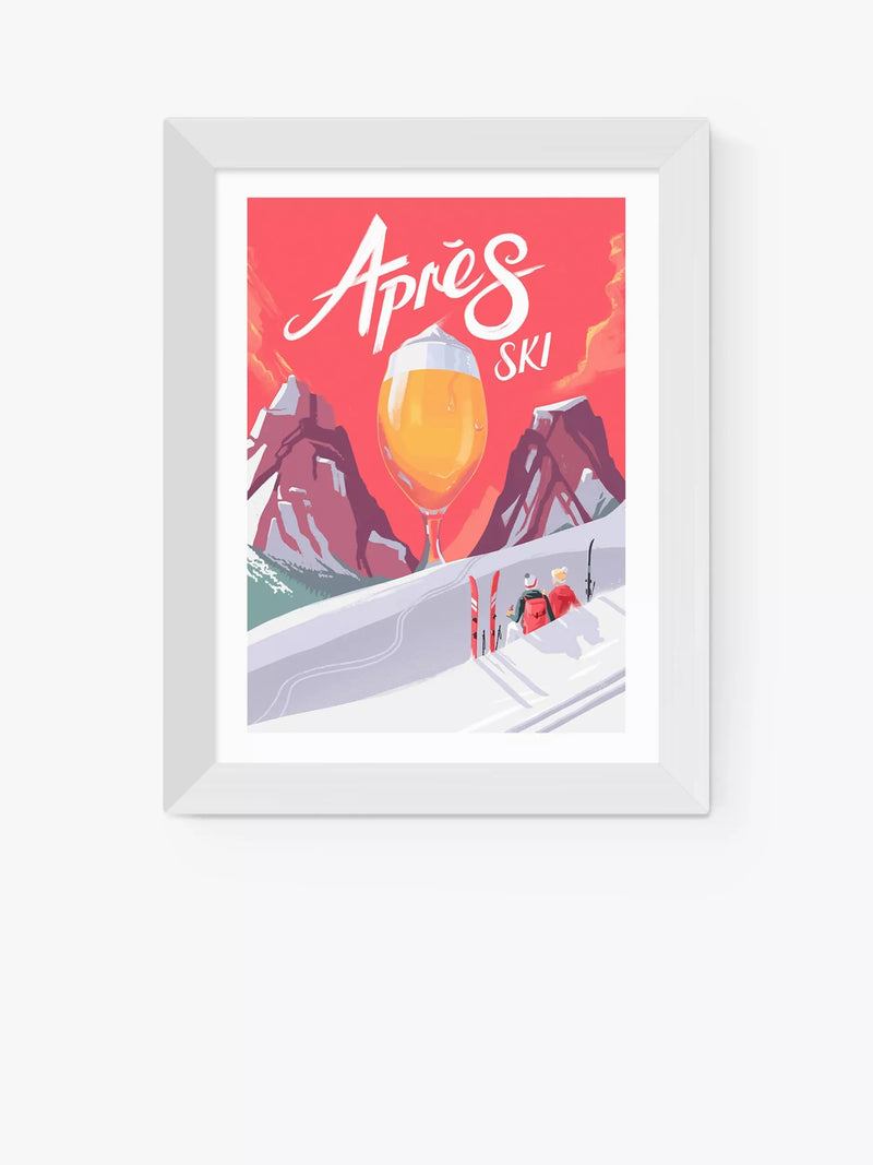 East End Prints Mark Harrison 'Après Ski' Wood Framed Print 25x30cm