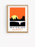EAST END PRINTS Indieprints 'Waterloo Sunset' Framed Print 30x40cm