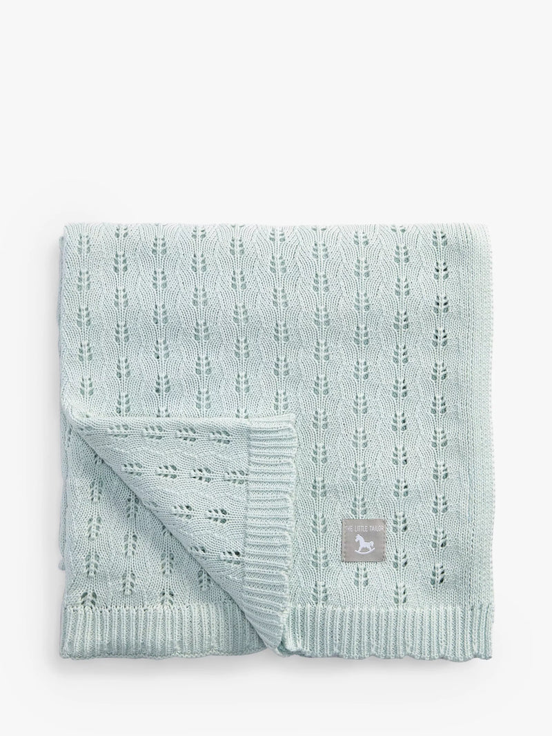 The Little Tailor Cotton Pointelle Baby Blanket