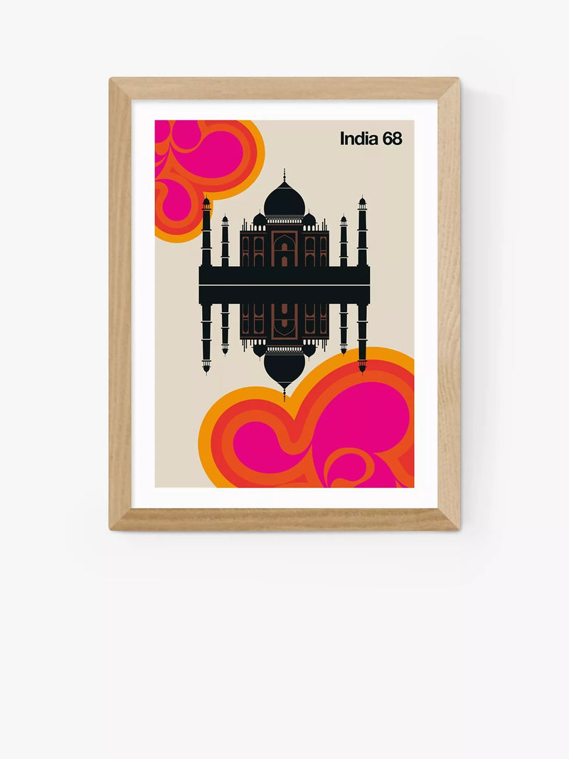 EAST END PRINTS Bo Lundberg 'India 68' Framed Print 30x40cm