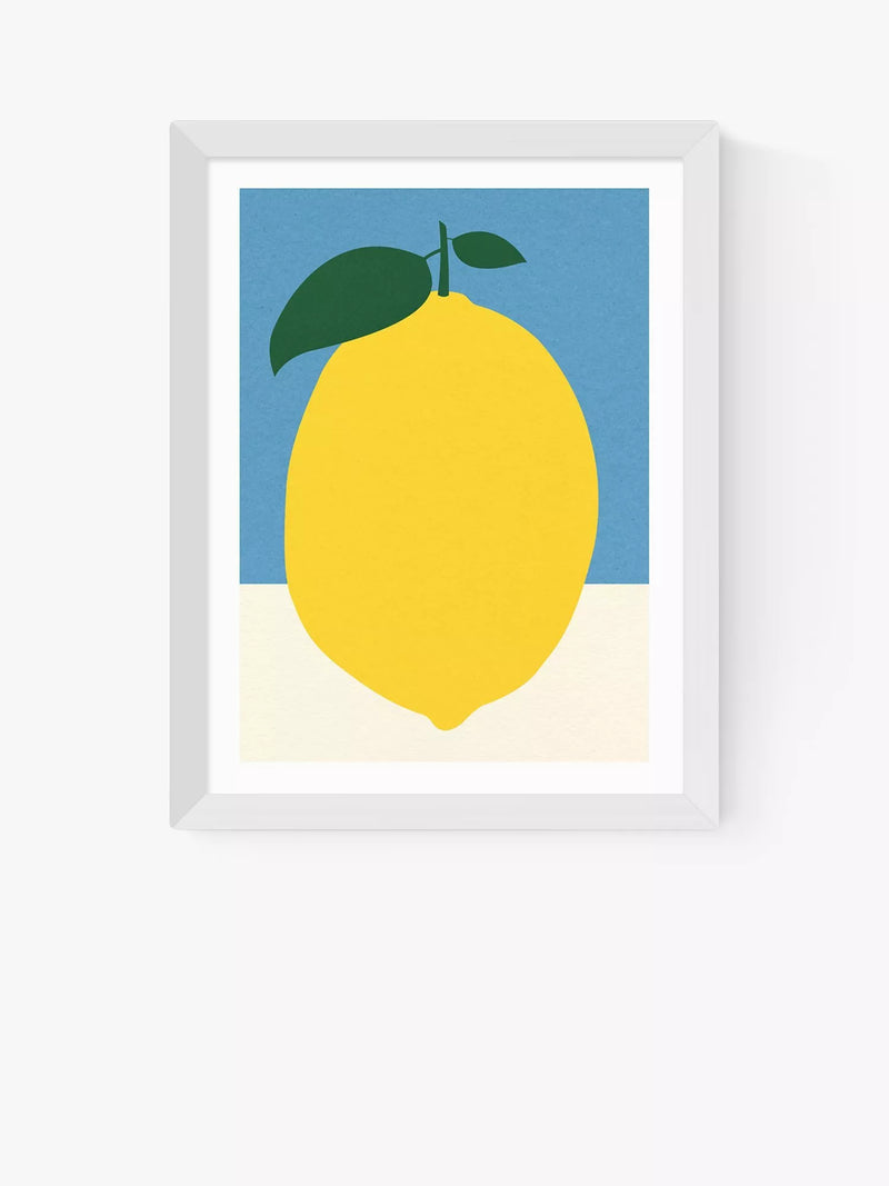 EAST END PRINTS Rosi Feist 'Yellow Lemon' Framed Print 30x40cm