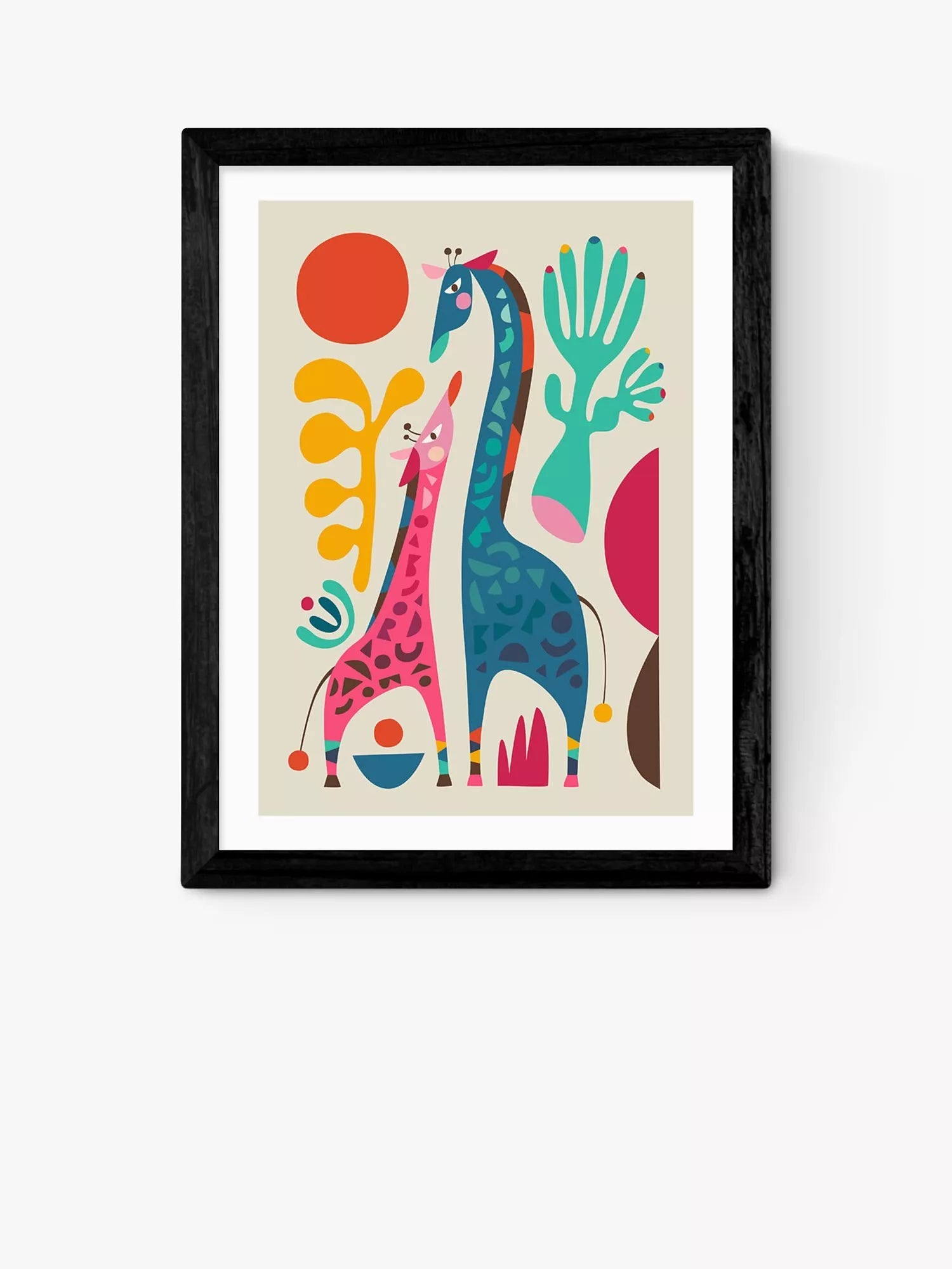 East End Prints Giraffes framed print 60x80cm - British product