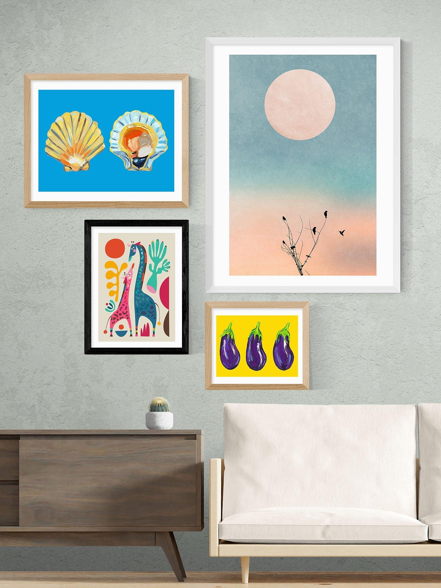 East End Prints Giraffes framed print 60x80cm - British product