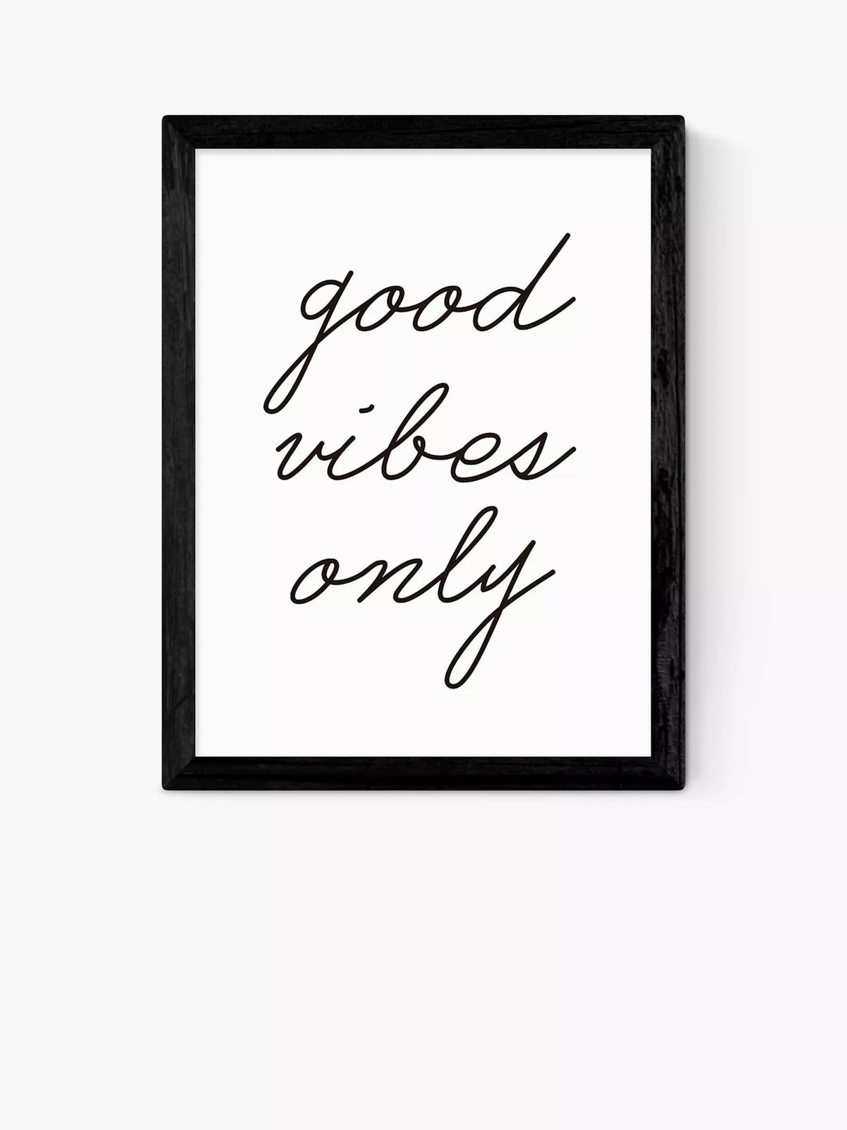 EAST END PRINTS Rafael Farias 'Good Vibes Only' Framed Print - Black Frame 53.4 x 43.4cm