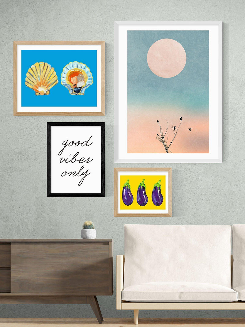 East End Prints good vibes framed print 25x30cm - British product